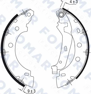 Brake Shoe Set (FO 9046)