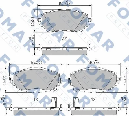 Brake Pad Set, disc brake (FO 261981)