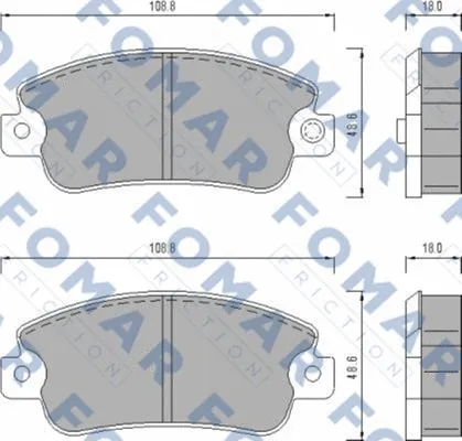 Brake Pad Set, disc brake (FO 433481)