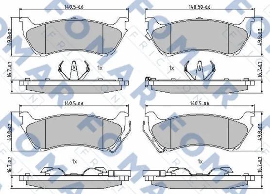 Brake Pad Set, disc brake (FO 922381)