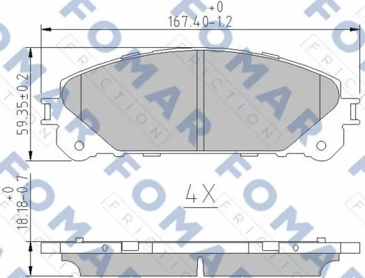 Brake Pad Set, disc brake (FO 862883)