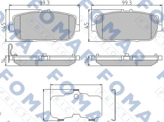 Brake Pad Set, disc brake (FO 948781)