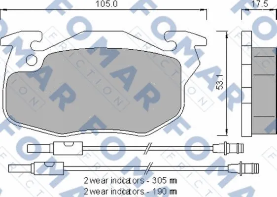 Brake Pad Set, disc brake (FO 721281)
