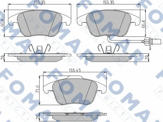Brake Pad Set, disc brake (FO 862381)