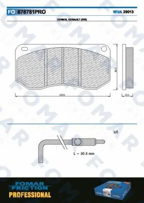 Brake Pad Set, disc brake (FO 676781)