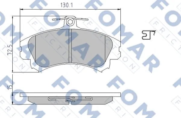 Brake Pad Set, disc brake (FO 638081)