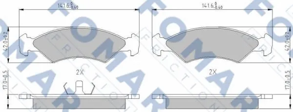 Brake Pad Set, disc brake (FO 421881)