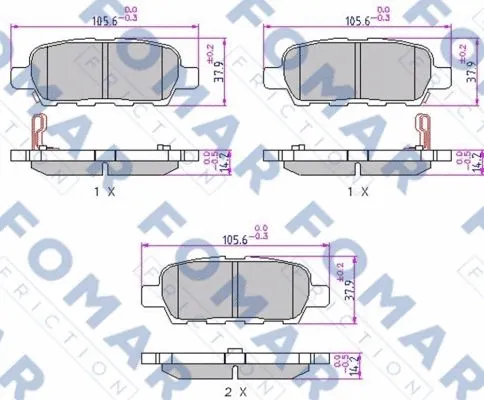 Brake Pad Set, disc brake (FO 923981)