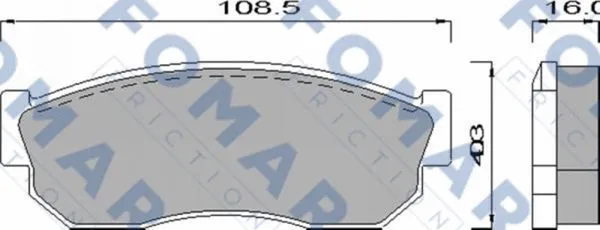 Brake Pad Set, disc brake (FO 432181)
