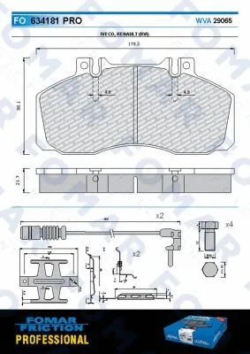 Brake Pad Set, disc brake (FO 634181)