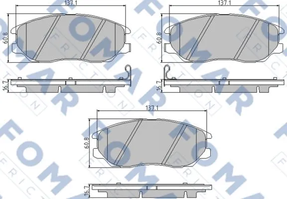 Brake Pad Set, disc brake (FO 847681)
