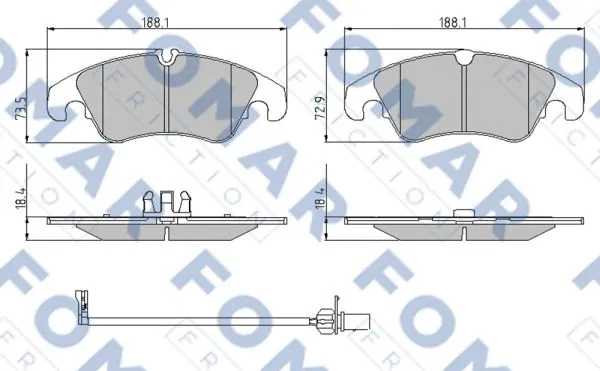 Brake Pad Set, disc brake (FO 962281)