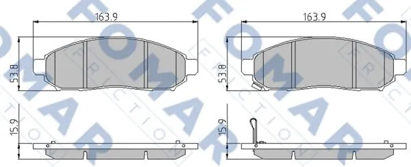 Brake Pad Set, disc brake (FO 935081)