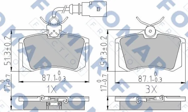 Brake Pad Set, disc brake (FO 904581)