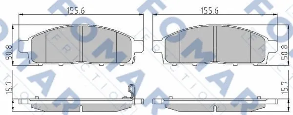 Brake Pad Set, disc brake (FO 933081)