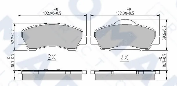 Brake Pad Set, disc brake (FO 251381)