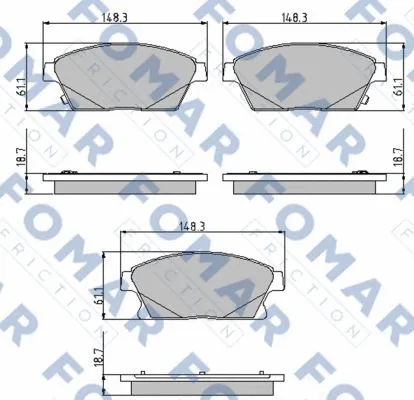 Brake Pad Set, disc brake (FO 895781)