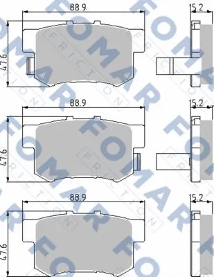Brake Pad Set, disc brake (FO 933281)