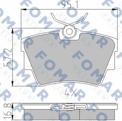 Brake Pad Set, disc brake (FO 920281)