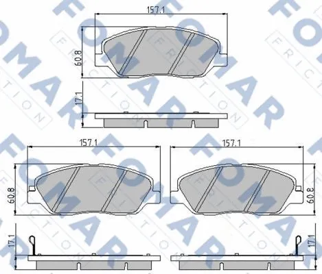 Brake Pad Set, disc brake (FO 935381)