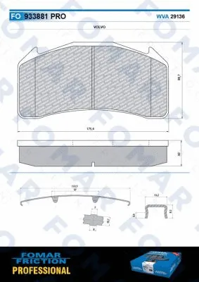 Brake Pad Set, disc brake (FO 933881)