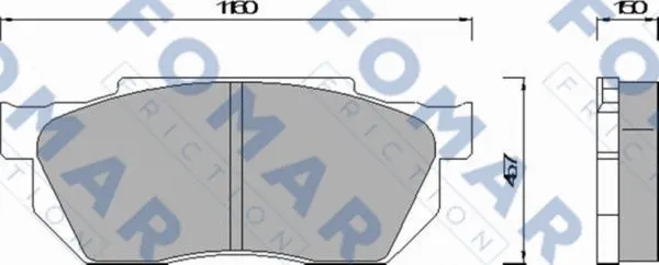 Brake Pad Set, disc brake (FO 438581)