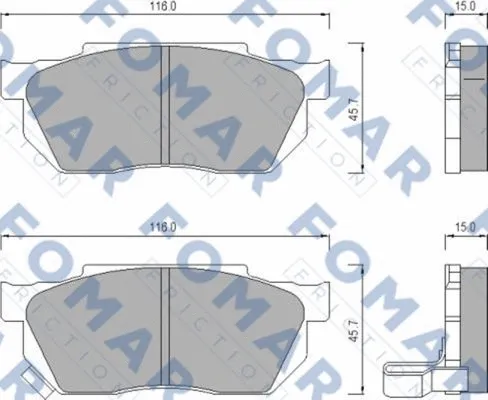 Brake Pad Set, disc brake (FO 447581)