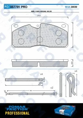 Brake Pad Set, disc brake (FO 467781)