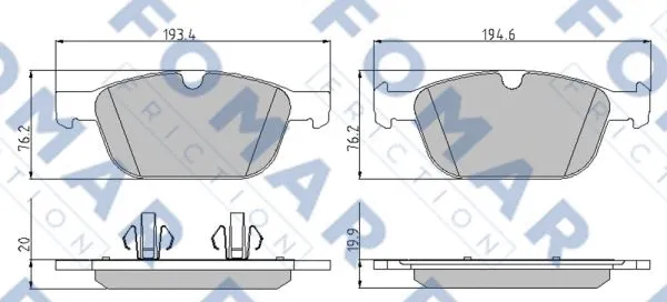 Brake Pad Set, disc brake (FO 868581)