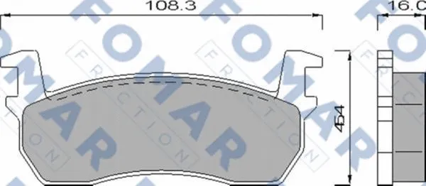 Brake Pad Set, disc brake (FO 434581)