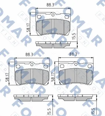Brake Pad Set, disc brake (FO 935181)