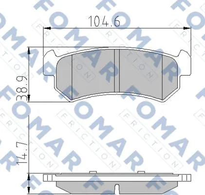 Brake Pad Set, disc brake (FO 929781)