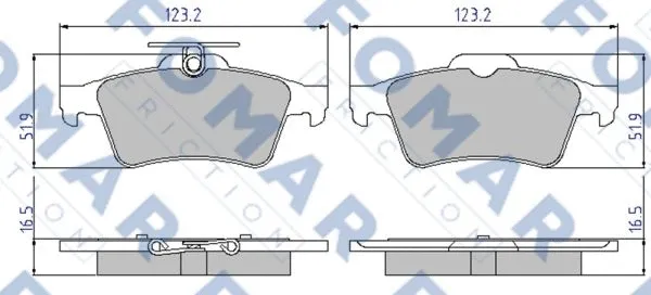 Brake Pad Set, disc brake (FO 926381)