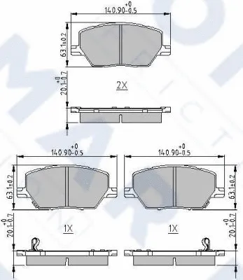 Brake Pad Set, disc brake (FO 275081)