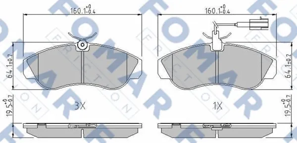Brake Pad Set, disc brake (FO 909681)