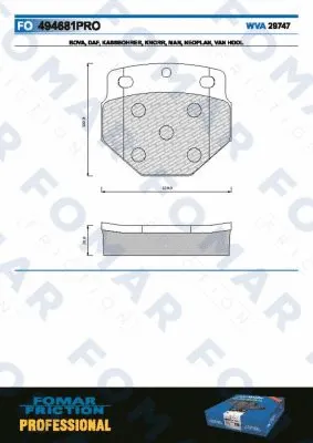 Brake Pad Set, disc brake (FO 494681)