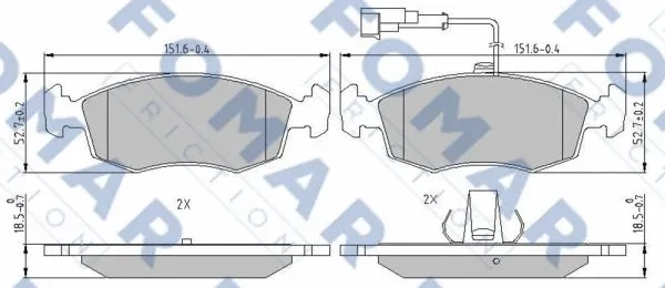 Brake Pad Set, disc brake (FO 901981)