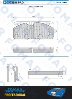 Brake Pad Set, disc brake (FO 471681)