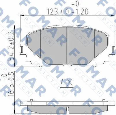 Brake Pad Set, disc brake (FO 235883)