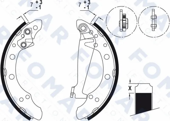 Brake Shoe Set (FO 0571)
