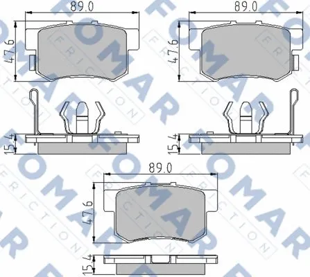 Brake Pad Set, disc brake (FO 860781)