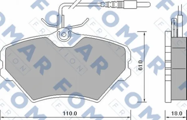 Brake Pad Set, disc brake (FO 643681)