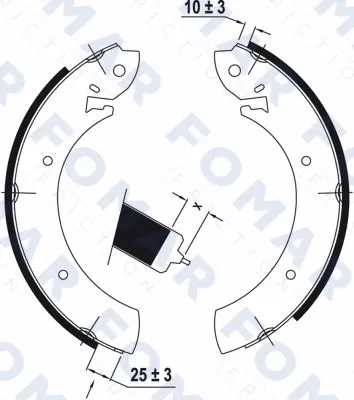 Brake Shoe Set (FO 9041)
