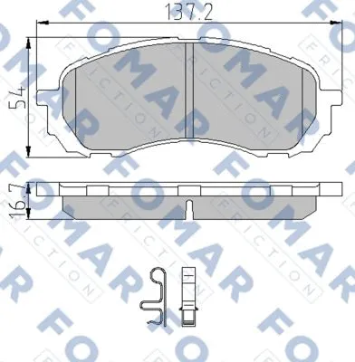 Brake Pad Set, disc brake (FO 960181)