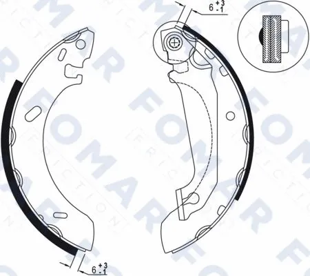 Brake Shoe Set (FO 0539)
