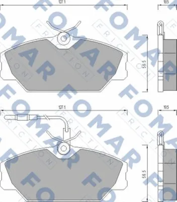 Brake Pad Set, disc brake (FO 492681)