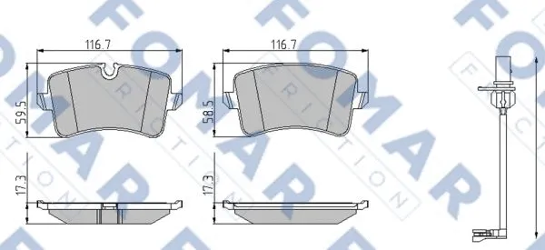 Brake Pad Set, disc brake (FO 998781)