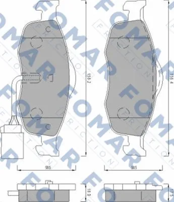 Brake Pad Set, disc brake (FO 493081)