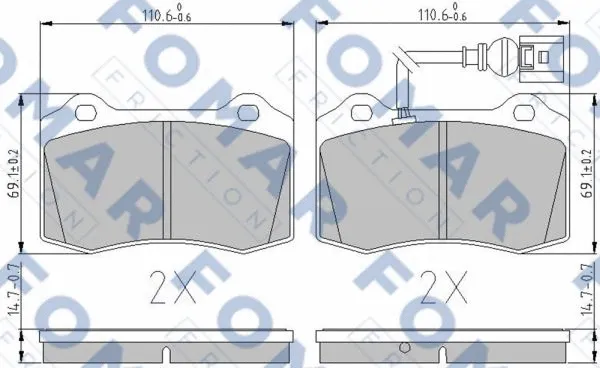 Brake Pad Set, disc brake (FO 899181)