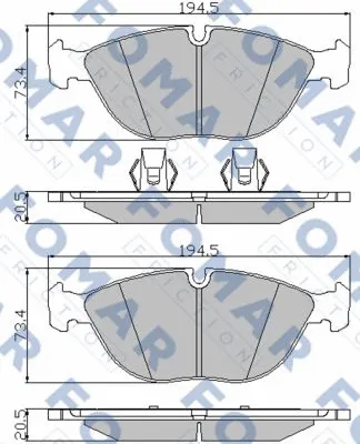 Brake Pad Set, disc brake (FO 922281)